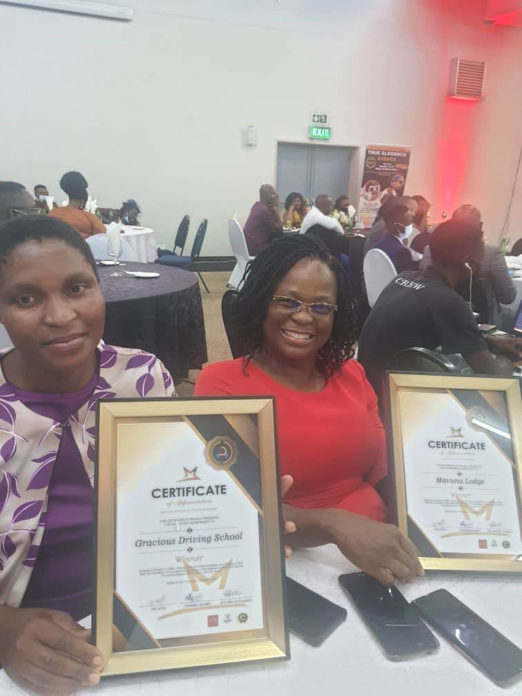 Gracious Driving School representatives at the Bulawayo Metropolitan Service Excellence Awards ceremony