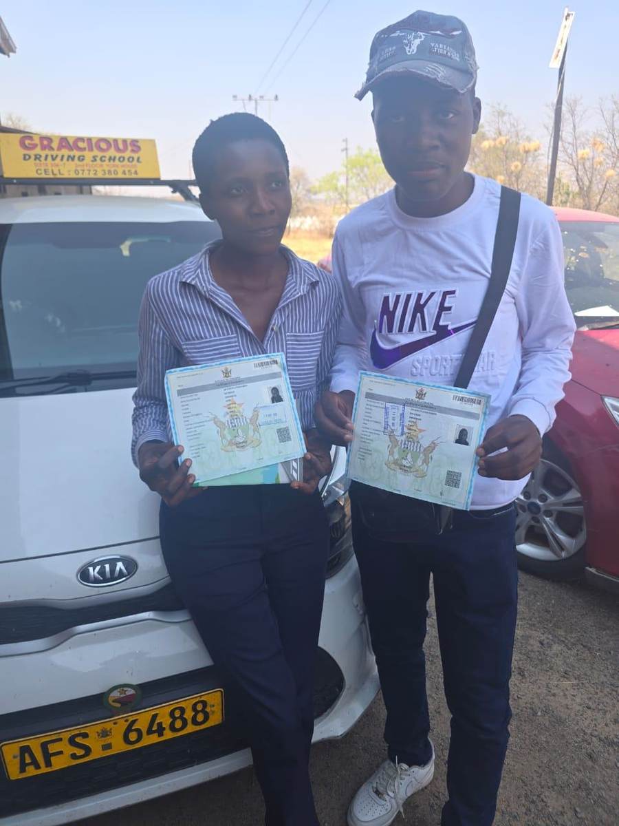 Mother and son, both freshly licensed